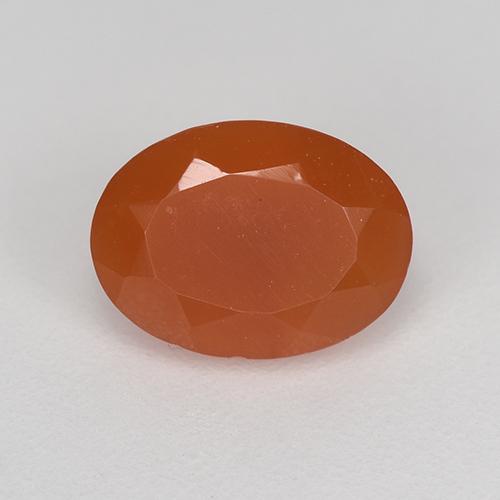 9,17 ctw natürlicher orange-rot Karneol, Oval Schliff, Lichtdurchlässig