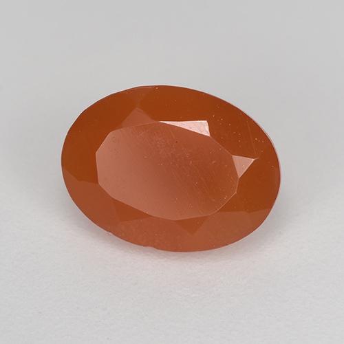 9,17 ctw natürlicher orange-rot Karneol, Oval Schliff, Lichtdurchlässig