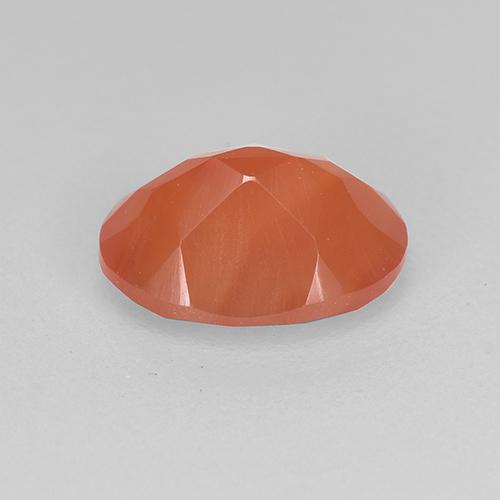 1,05 ctw natürlicher orangefarbener Karneol, Oval Schliff, Lichtdurchlässig