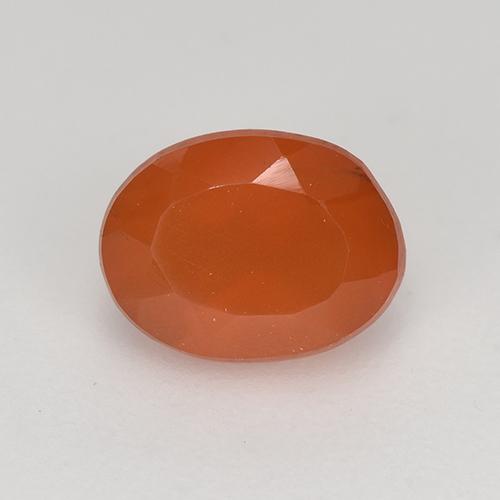 9,17 ctw natürlicher Intensives Orange Karneol, Oval, Lichtdurchlässig