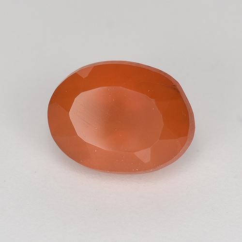 9,17 ctw natürlicher Intensives Orange Karneol, Oval, Lichtdurchlässig