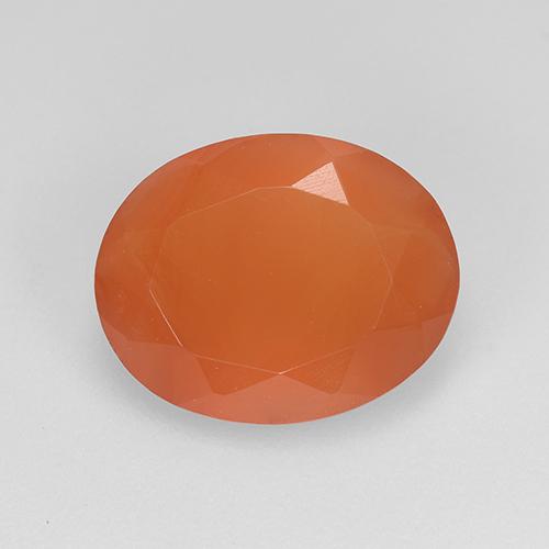 1,93 ctw natürlicher orangefarbener Karneol, Oval Schliff, Lichtdurchlässig