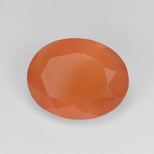 1,93 ctw natürlicher orangefarbener Karneol, Oval Schliff, Lichtdurchlässig