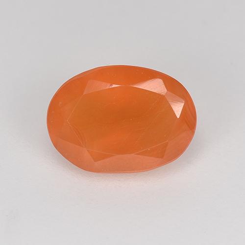 9,17 ctw natürlicher hellorange Karneol, Oval Schliff, Lichtdurchlässig