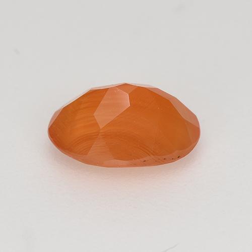 9,17 ctw natürlicher hellorange Karneol, Oval Schliff, Lichtdurchlässig