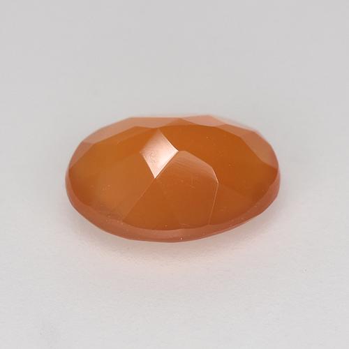 9,17 ctw natürlicher rötlich-orange Karneol, Oval Schliff, Lichtdurchlässig