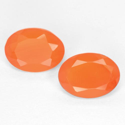 1.16 ct natürliche Mittelorange Karneol-Edelsteine, Oval Schliff, Lichtdurchlässig