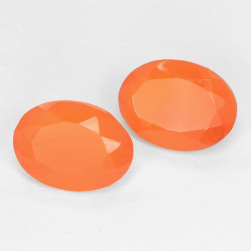 1.16 ct natürliche Mittelorange Karneol-Edelsteine, Oval Schliff, Lichtdurchlässig