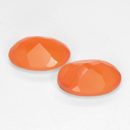 1.16 ct natürliche Mittelorange Karneol-Edelsteine, Oval Schliff, Lichtdurchlässig