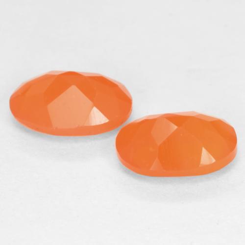 1.36 ct natürliche Intensives Orange Karneol-Edelsteine, Oval Schliff, Lichtdurchlässig