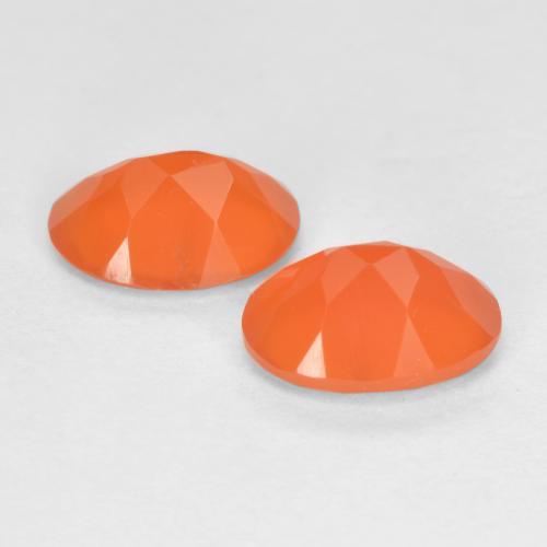1.39 ct natürliche Feuerorange Karneol-Edelsteine, Oval Schliff, Lichtdurchlässig