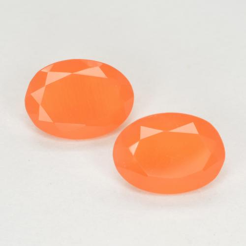 1.19 ct natürliche hellorange Karneol-Edelsteine, Oval Schliff, Lichtdurchlässig