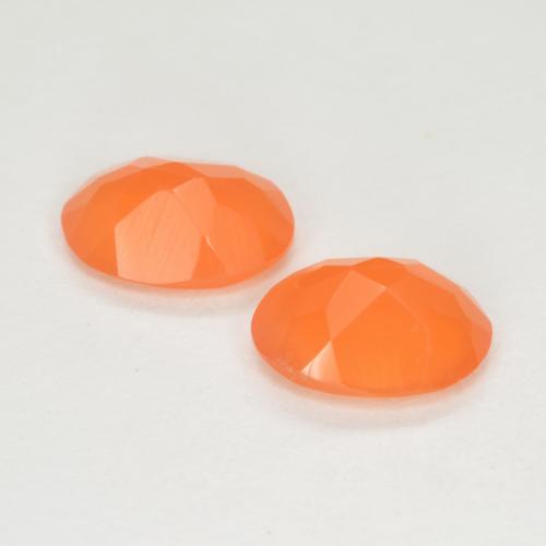 1.19 ct natürliche hellorange Karneol-Edelsteine, Oval Schliff, Lichtdurchlässig