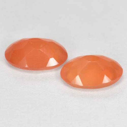 1.27 ct natürliche Warme Aprikosenorange Karneol-Edelsteine, Oval Schliff, Lichtdurchlässig