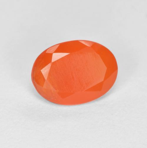 0,62 ctw natürlicher orangefarbener Karneol, Oval Schliff, Lichtdurchlässig