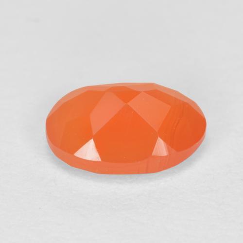 9,17 ctw natürlicher rötlich-orange Karneol, Oval Schliff, Lichtdurchlässig