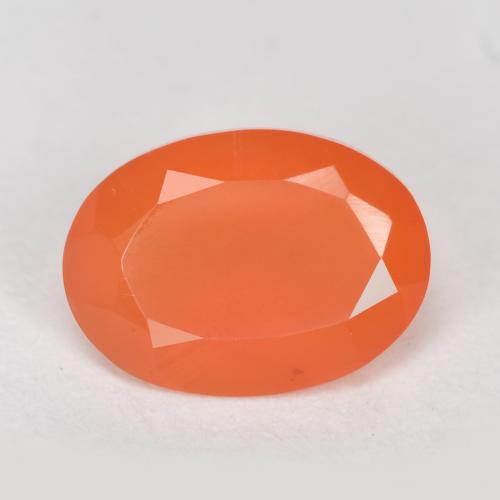 9,17 ctw natürlicher Leuchtendes Orange Karneol, Oval Schliff, Lichtdurchlässig