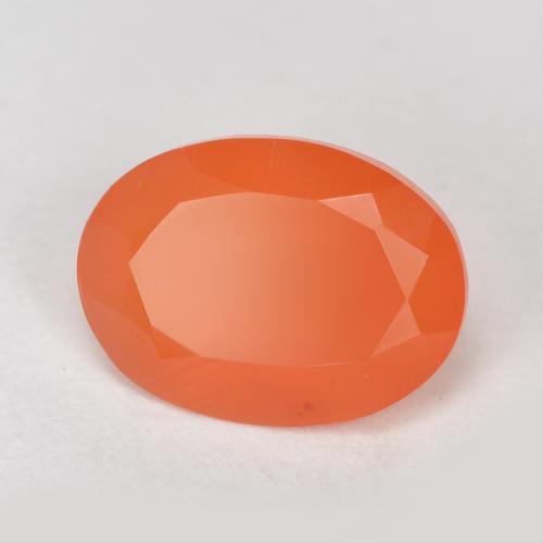 9,17 ctw natürlicher Leuchtendes Orange Karneol, Oval Schliff, Lichtdurchlässig