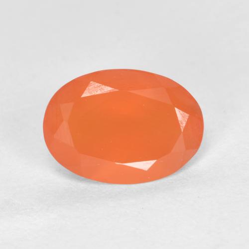 9,17 ctw natürlicher Mittelorange Karneol, Oval Schliff, Lichtdurchlässig