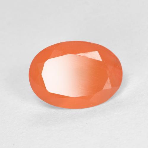 9,17 ctw natürlicher Mittelorange Karneol, Oval Schliff, Lichtdurchlässig