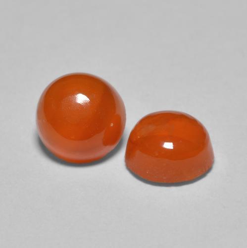 1.68 ct natürliche Feuerorange Karneol-Edelsteine, Rund Schliff, Lichtdurchlässig