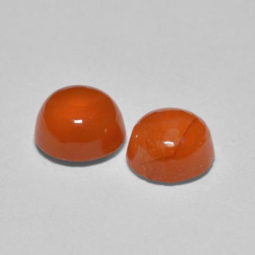 1.68 ct natürliche Feuerorange Karneol-Edelsteine, Rund Schliff, Lichtdurchlässig