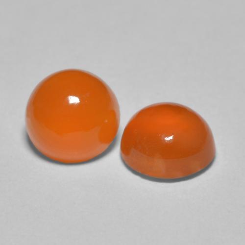 1,79 ct natürliche Leuchtendes Orange Karneol-Edelsteine, Rund Schliff, Lichtdurchlässig