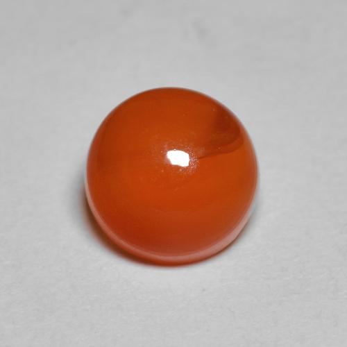 2,38 ctw natürlicher orangefarbener Karneol, Rundschliff, Lichtdurchlässig