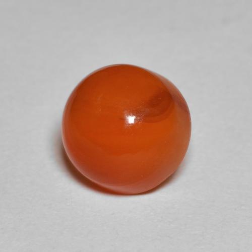 2,38 ctw natürlicher orangefarbener Karneol, Rundschliff, Lichtdurchlässig