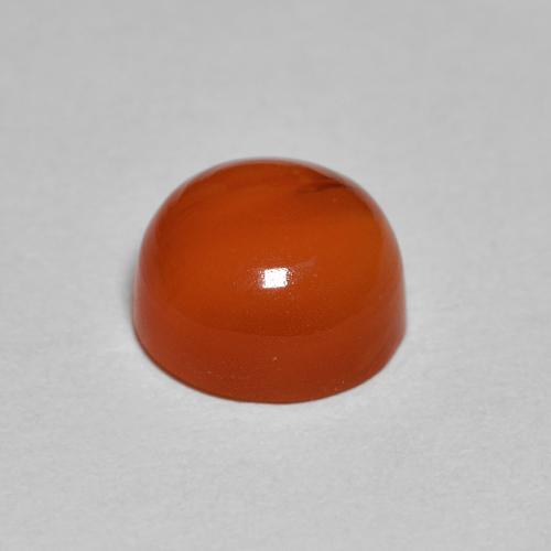 2,38 ctw natürlicher orangefarbener Karneol, Rundschliff, Lichtdurchlässig