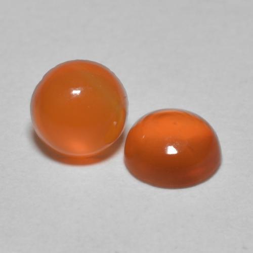 0.95 ct natürliche Mittelorange Karneol-Edelsteine, Rund Schliff, Transparent