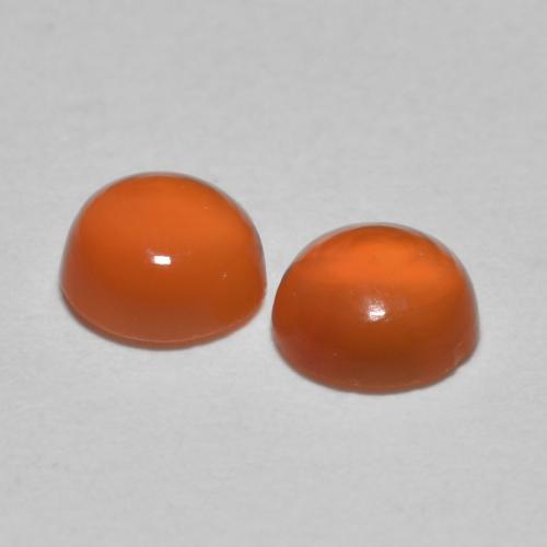 0.95 ct natürliche Mittelorange Karneol-Edelsteine, Rund Schliff, Transparent