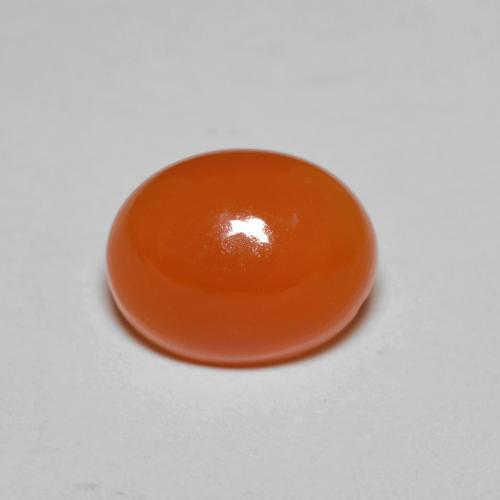2,14 ctw natürlicher orangefarbener Karneol, Oval Schliff, Lichtdurchlässig