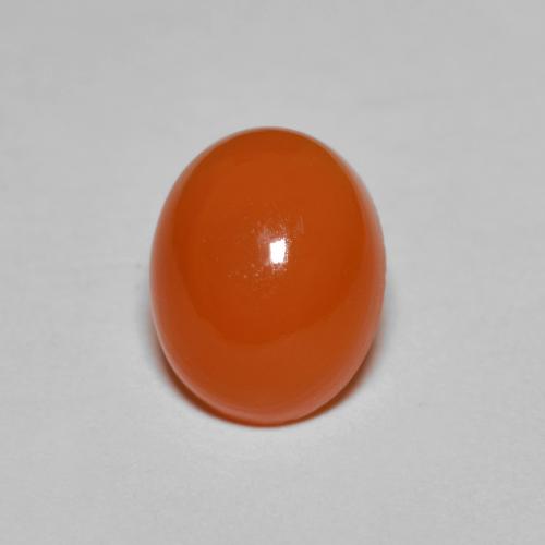 2,14 ctw natürlicher orangefarbener Karneol, Oval Schliff, Lichtdurchlässig