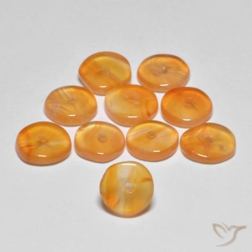 5.63ctw Natürlicher Mittelorange Karneol, Fantasie, Transparent