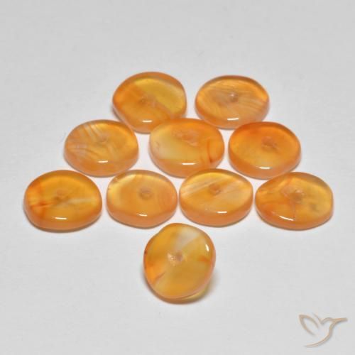 5.63 ct natürliche Mittelorange Karneol-Edelsteine, Fantasie, Transparent