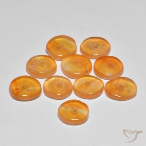 5.63 ct natürliche Mittelorange Karneol-Edelsteine, Fantasie, Transparent