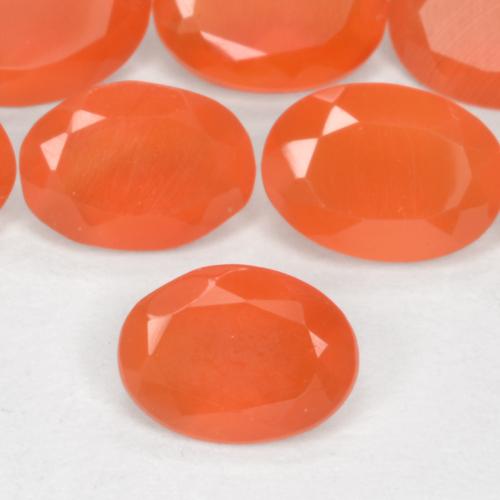 9,17 ctw natürlicher Mittelorange Karneol, Oval Schliff, Lichtdurchlässig