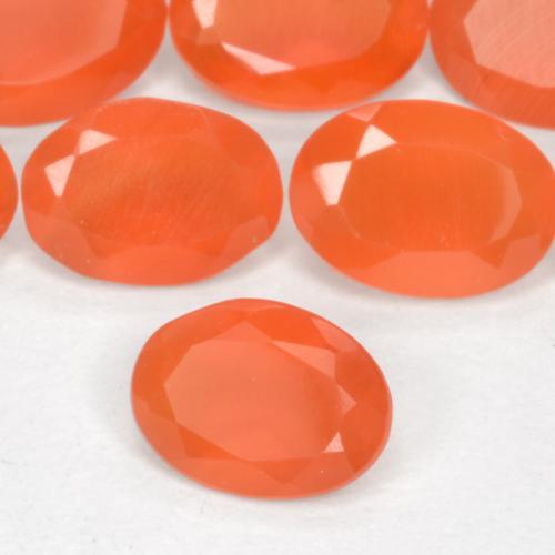 9,17 ctw natürlicher Mittelorange Karneol, Oval Schliff, Lichtdurchlässig