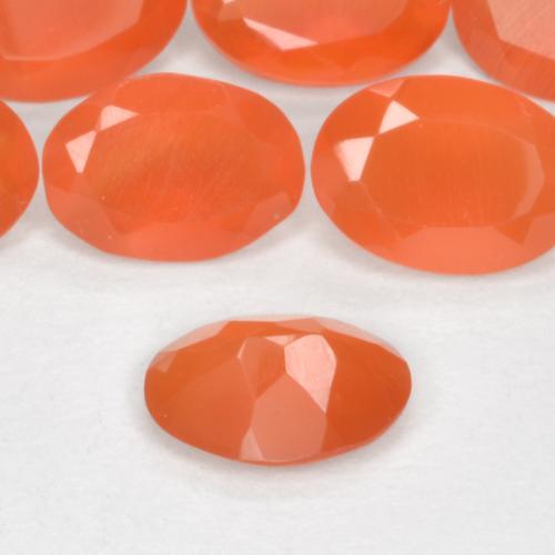 9,17 ctw natürlicher Mittelorange Karneol, Oval Schliff, Lichtdurchlässig