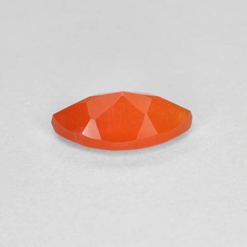 0,57 ctw natürlicher orangefarbener Karneol, Marquise, Transparent