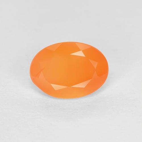 0,74 ctw natürlicher orangefarbener Karneol, Oval Schliff, Transparent