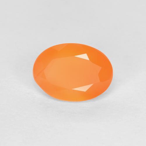 0,74 ctw natürlicher orangefarbener Karneol, Oval Schliff, Transparent