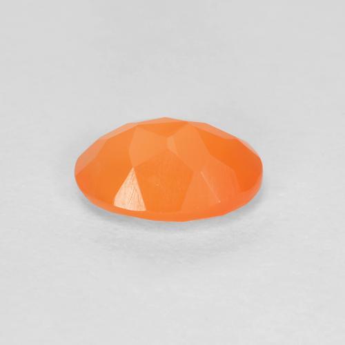 0,74 ctw natürlicher orangefarbener Karneol, Oval Schliff, Transparent
