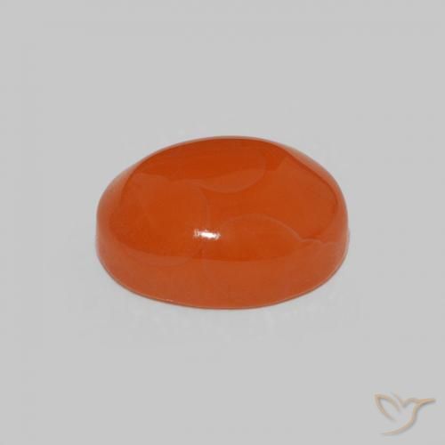 9,17 ctw natürlicher tiefrötlich-orange Karneol, Oval, Lichtundurchlässig