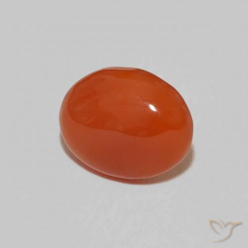 9,17 ctw natürlicher Warmes Orange Karneol, Oval, Lichtundurchlässig