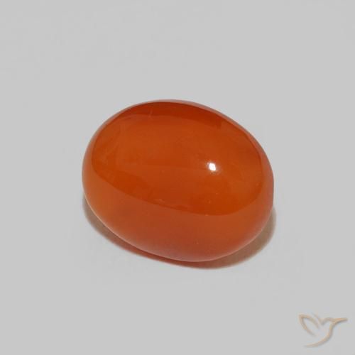 9,17 ctw natürlicher Amber Orange Karneol, Oval, Lichtundurchlässig