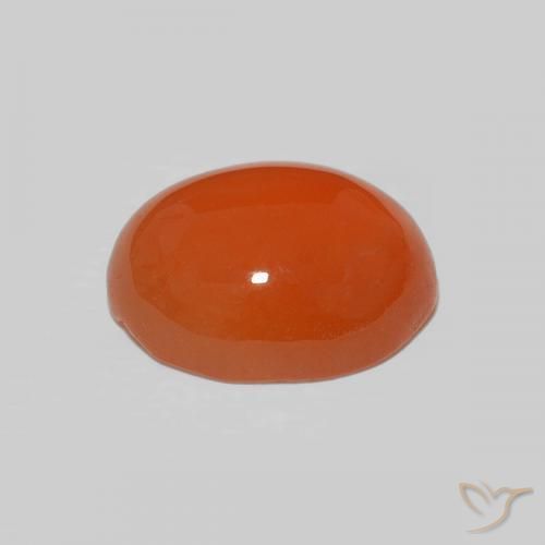 9,17 ctw natürlicher Intensives Orange Karneol, Oval, Lichtundurchlässig