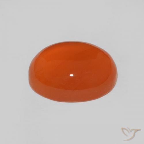 9,17 ctw natürlicher Intensives Orange Karneol, Oval, Lichtundurchlässig