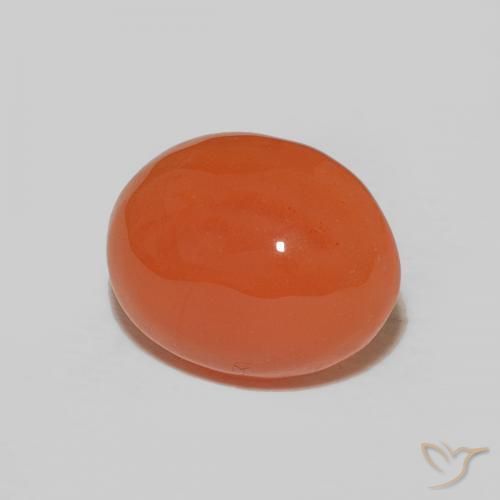 9,17 ctw natürlicher rötlich-orange Karneol, Oval, Lichtundurchlässig